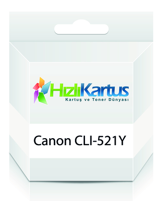 Canon CLI-521Y (2936B004AA) Yellow Compatible Cartridge - MP540/MP620/MP630 (T7754) 