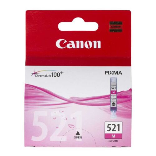 Canon CLI-521M (2935B004AA) Magenta Original Cartridge - MP540 / MP620 (T1899) - 3