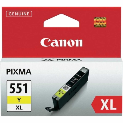 Canon CLI-551XL Y (6446B001) High Capacity Yellow Original Cartridge - MG5450 / MG6350 (T7043) 