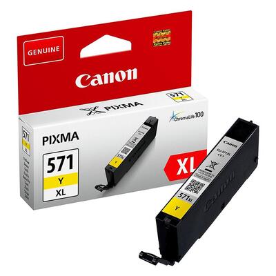 Canon CLI-571XL Y (0334C001) High Capacity Yellow Original Cartridge - MG5700 / MG6800 (T12957) 