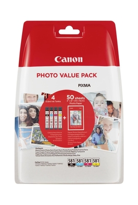 Canon CLI-581 (2103C004AA) Multipack 4Pk Original Cartridge (T17297) 