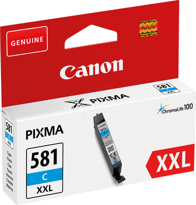 Canon CLI-581XXL C (1995C001AA) Cyan Original Cartridge - TS6150 / TS6250 (T12958) 