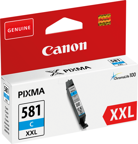 Canon CLI-581XXL C (1995C001AA) Cyan Original Cartridge - TS6150 / TS6250 (T12958) - 1