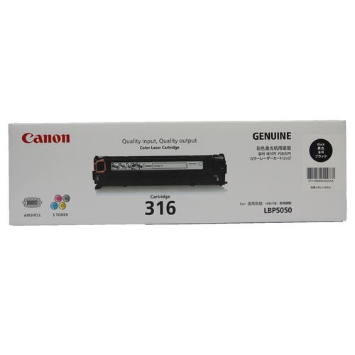 Canon CRG-316BK (1980B003) Black Original Toner - LBP5050 / MF8030Cn / MF8050Cn (T11465) - 1