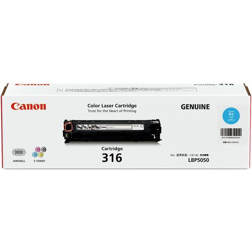 Canon CRG-316C (1979B003AA) Cyan Original Toner - LBP5050 / MF8030Cn / MF8050Cn (T11466) - 1