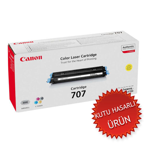 Canon CRG-707Y (9424A004) Sarı Orjinal Toner - LPB5000 / LBP5100 (C) (T15111) - 1