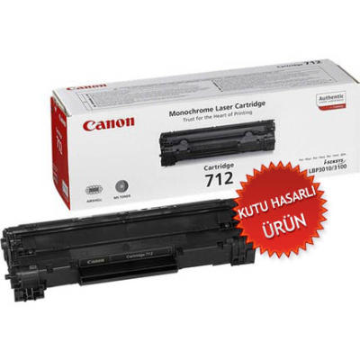 Canon CRG-712 (1870B002) Black Original Toner - LBP3010 (Damaged Box) (T9296) 