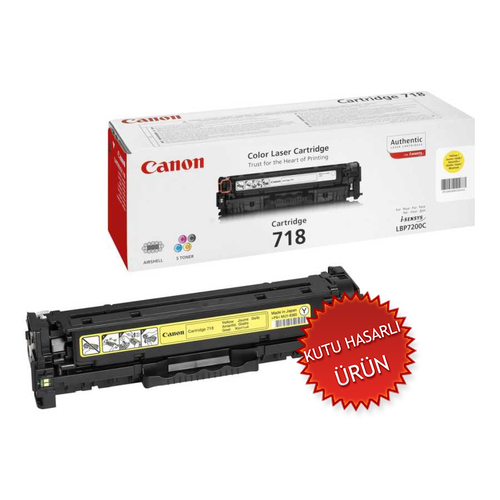 Canon CRG-718Y (2659B002) Sarı Orjinal Toner - LBP7200 (C) - 1