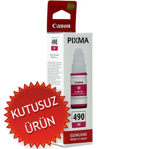 Canon GI-490M (0665C001) Kırmızı Orjinal Mürekkep - G1400 / G2400 (U)