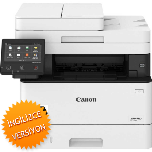 Canon i-Sensys MF445DW (3514C021) Wi-Fi + Tarayıcı + Fotokopi + Fax Çok Fonksiyonlu Mono Lazer Yazıcı (İngilizce Versiyon) - 1