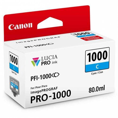 Canon PFI-1000C (0547C001) Cyan Original Cartridge - iPF Pro-1000 (T12626)