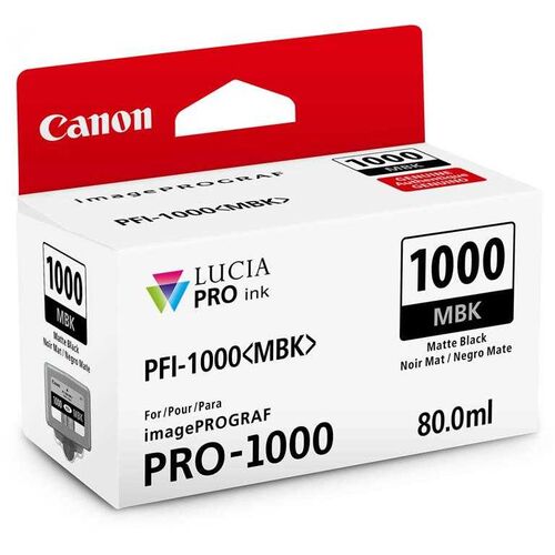 Canon PFI-1000MBK (0545C001) Mat Siyah Orjinal Kartuş - iPF Pro-1000 (T12633) - 1