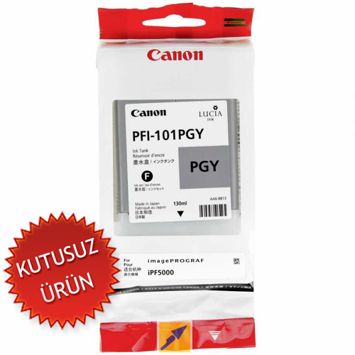 Canon PFI-101PGY (0893B001AA) Foto Gri Orjinal Kartuş - IPF6000s / IPF5000 (U) (T16771) - 1