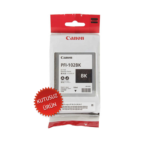 Canon PFI-102BK (0895B001) Siyah Orjinal Kartuş - IPF500 / IPF600 (U) - 1