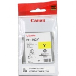 Canon PFI-102Y (0898B001) Sarı Orjinal Kartuş - IPF500 / IPF600 (T2269) - 1