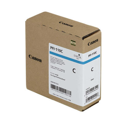 Canon PFI-110C (2365C001) Cyan Original Cartridge - TX-2000 / TX-3000 (T12639) 