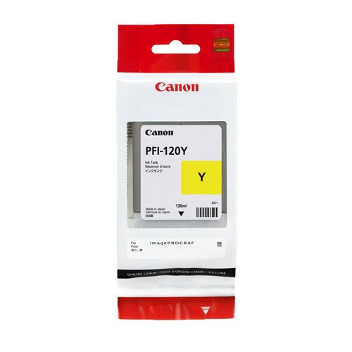 Canon PFI-120Y (2888C001) Yellow Original Cartridge - TM-200 / TM-205 (T13357) - 1