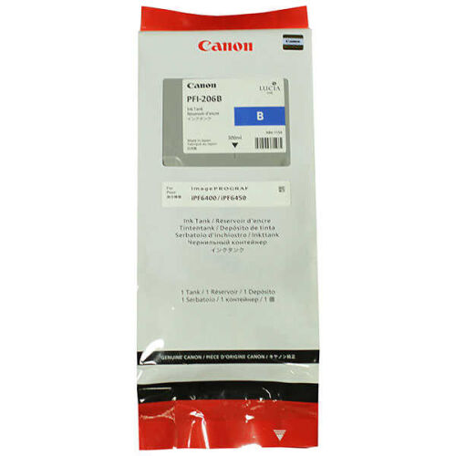 Canon PFI-206B (5311B001) Blue Original Cartridge - iPF6400 / iPF6450 (T7461) - 2