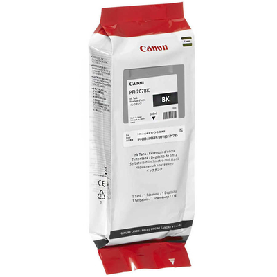 Canon PFI-207BK (8789B001) Black Original Cartridge - İPF680 / İPF685 (T6715) 