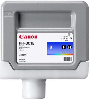 Canon PFI-301B (1494B001) Blue Original Cartridge 330 Ml. - iPF8000 / iPF8100 (T1480) 