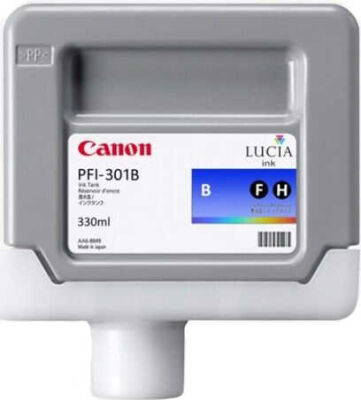 Canon PFI-301B (1494B001) Blue Original Cartridge 330 Ml. - iPF8000 / iPF8100 (T1480) - 2