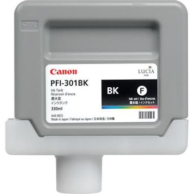 Canon PFI-301BK (1486B001) Black Original Cartridge 330 Ml. - iPF8000 / iPF8100 (T1483) - 1