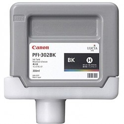 Canon PFI-302BK (2216B001AA) Black Original Cartridge 330 Ml. - iPF8000 / iPF8100 (T2491) 