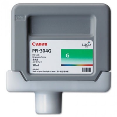 Canon PFI-304G (3856B001AA) Green Original Cartridge 330 Ml. - iPF8300 (T1589) - 1