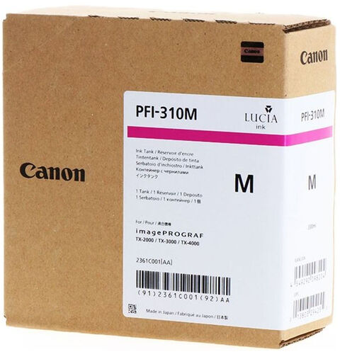 Canon PFI-310M (2361C001) Magenta Original Cartridge - TX-2000 / TX-3000 (T12653) - 1