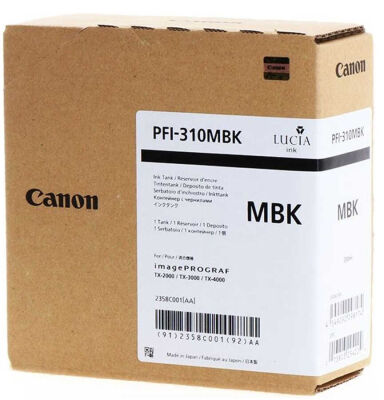 Canon PFI-310MBK (2358C001) Matte Black Original Cartridge - TX-2000 / TX-3000 (T12655) - 2