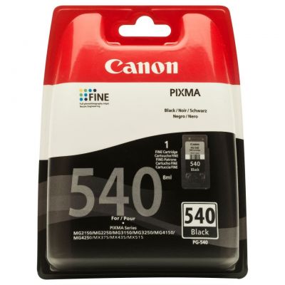 Canon PG-540 (5225B005) Black Original Cartridge - MG2150 / MG3150 (T1840) - 1