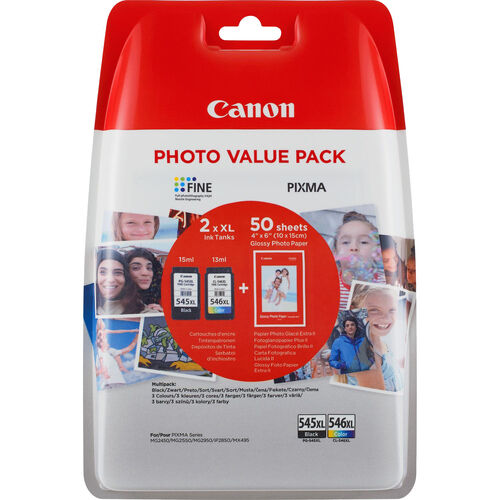 Canon PG-545XL / CL-546XL (8286B006) İkili Paket Orjinal Kartuş - MG2450 / MG2550 (T13049) - 1