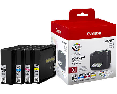 Canon PGI-2500XL BK/CMY (9254B004) Multipack 4lü Set Kartuş - iB4050 / MB5050 (T9862) - 1