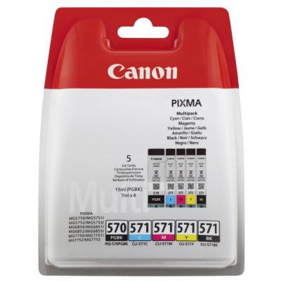 Canon PGI-570 / CLI-571 (0372C004) PGBK CMYBK MultiPack Original Cartridge - MG5750 / MG5751 (T10889) 