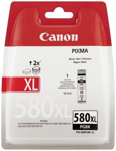 Canon PGI-580XLPGBK (2024C001) Black Original Cartridge - TS6150 / TS8151 (T12952) - 1