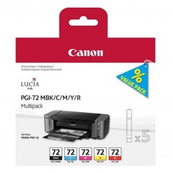 Canon PGI-72 MBK /CMYR (6402B009AA) Multipack Original Cartridge - Pixma Pro-10 (T1857) 