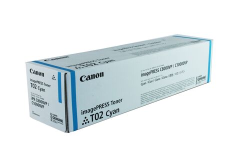 Canon T02 (8530B001) Cyan Original Toner - ImagePress C8000VP / C10000VP (T15191) - 1