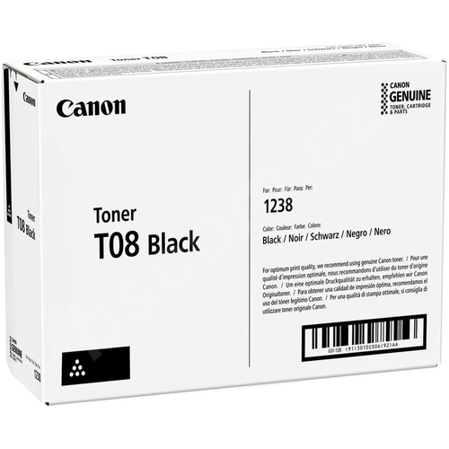 Canon T08 (3010C006) Black Original Toner - LBP1238 / MF1238 (T15933) - 1