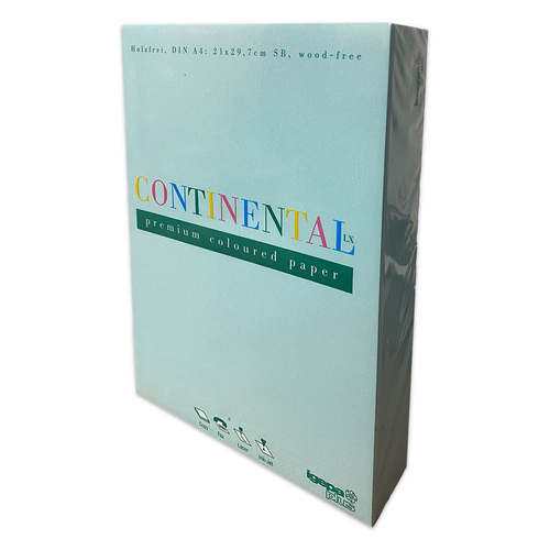 Continental Lx A4 Light Blue Photocopy Paper 80g/m² 1 Pack (500 Pieces) - 1