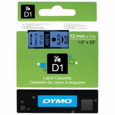 Dymo 45016 Blue-Black D1 Spare Strip (12 mm x 7 m) 