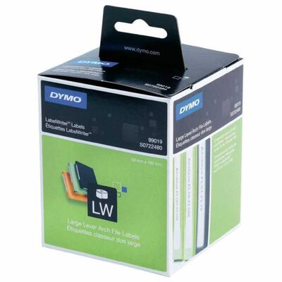 Dymo 99019 LW Wide Folder Compatible Back Label 190x59mm (Pack of 110) 