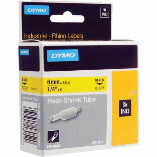 Dymo RhinoPro 18052 Sarı-Siyah 6 mm x 1.5 m Orjinal Şerit (T16299) - 1