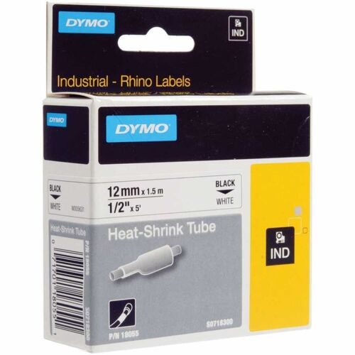 Dymo RhinoPro 18055 Beyaz-Siyah 12 mm x 1.5 m Şerit (T16333) - 1