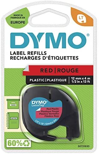 Dymo S0721630 Magenta LetraTag Plastic Strip 12mm x 4m - 1