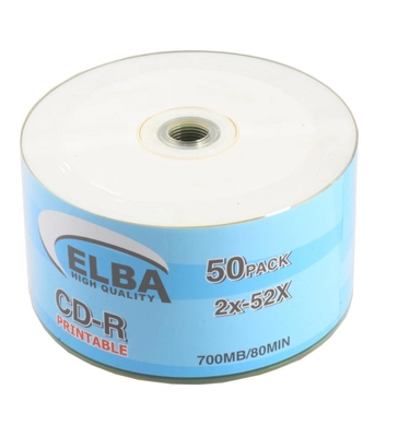 Elba - Elba CD-R 700MB/80MIN Printable 2x-52x 50li Shrink