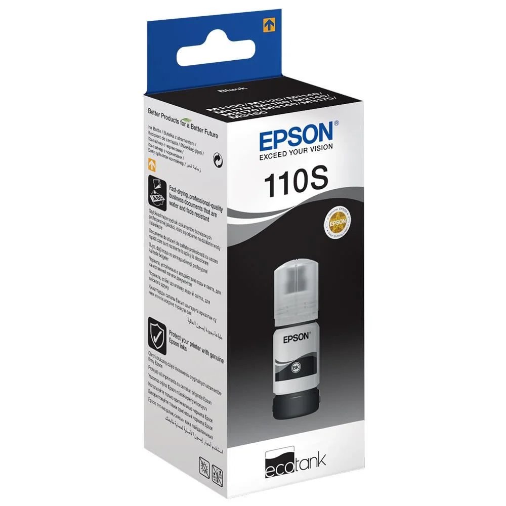 Epson C13T01L14A (110S) Black Original Ink Cartridge - Ecotank M3180 - 1