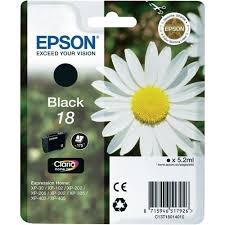 Epson C13T18014020 (18) Black Original Cartridge - XP-202 - 1