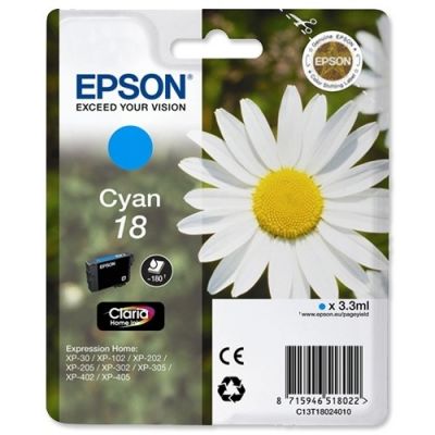 Epson C13T18024020 (18) Cyan Original Cartridge - XP-202 - 1