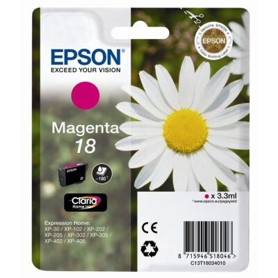 Epson C13T18034020 (18) Kırmızı Orjinal Kartuş - XP-202 (T2019) - 2