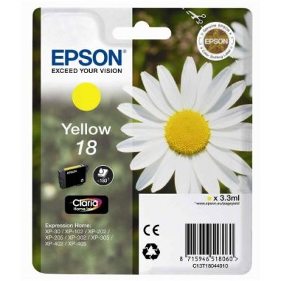 Epson C13T18044020 (18) Yellow Original Cartridge - XP-202 - 1